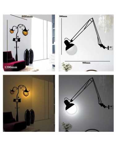 wall decoration with lamp