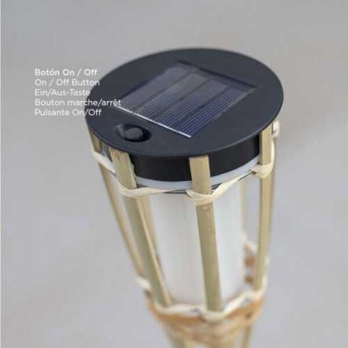 Hiama 120 solar lantern made of natural bamboo Mestucò