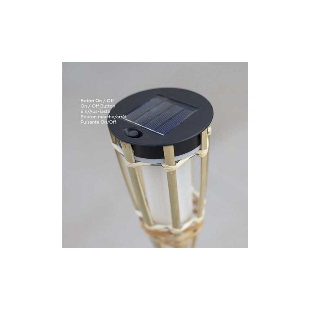 Hiama 120 solar lantern made of natural bamboo Mestucò