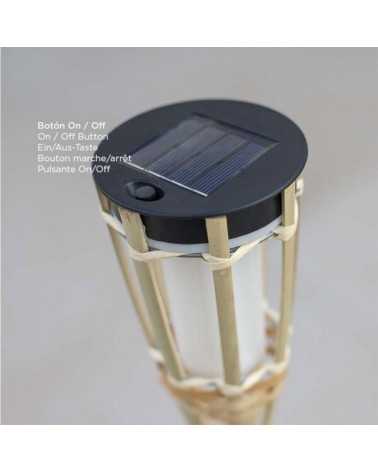 Hiama 120 solar lantern made of natural bamboo Mestucò