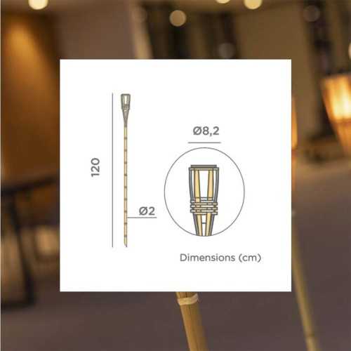 Hiama 120 solar lantern made of natural bamboo Mestucò