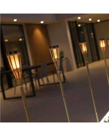 Lanterna solare Hiama 120 in bambù naturale Mestucò