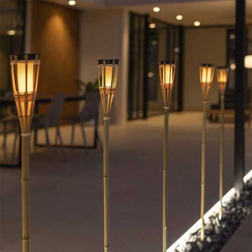 Hiama 120 solar lantern made of natural bamboo Mestucò