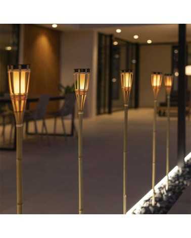 Hiama 120 solar lantern made of natural bamboo Mestucò