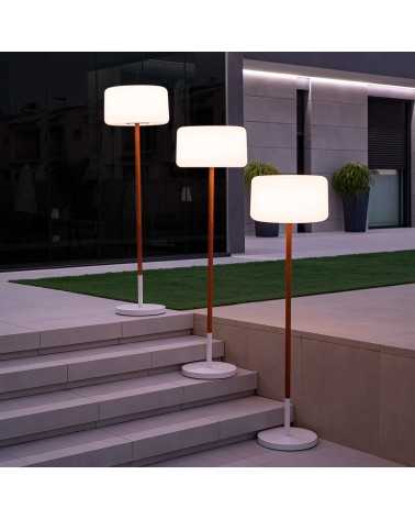 Chloe Plant Wood outdoor floor lamp | Mestucò