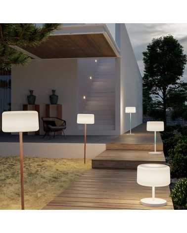 Chloe Plant Wood outdoor floor lamp | Mestucò