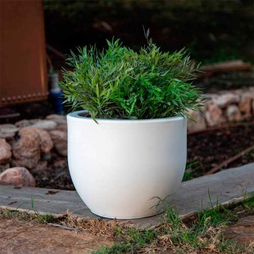 AZALEA 50 modern vase in white resin | Mestucò