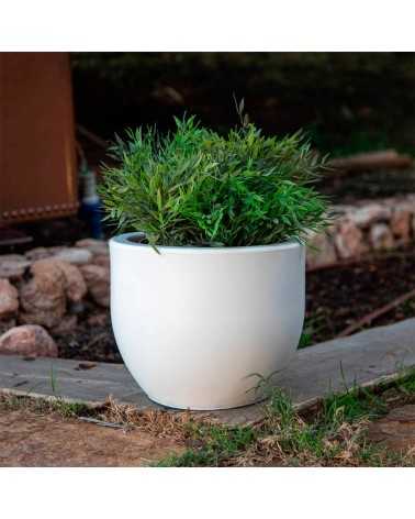 AZALEA 50 modern vase in white resin | Mestucò