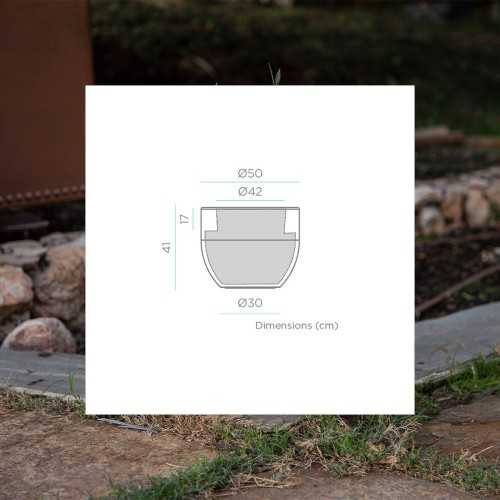 Vaso moderno AZALEA 50 in resina bianca | Mestucò