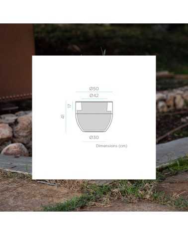 Vaso moderno AZALEA 50 in resina bianca | Mestucò