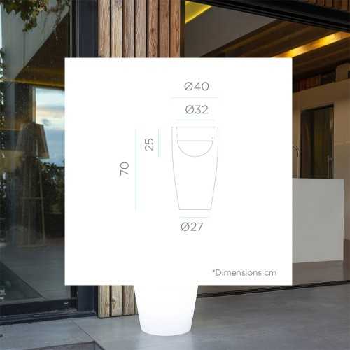 Modern garden planter BAMBU 70 | Mestucò