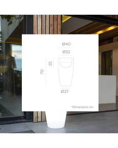 Modern garden planter BAMBU 70 | Mestucò