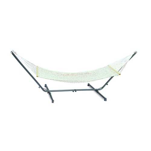 Cotton hammock with slats 200x100 for garden | Mestucò