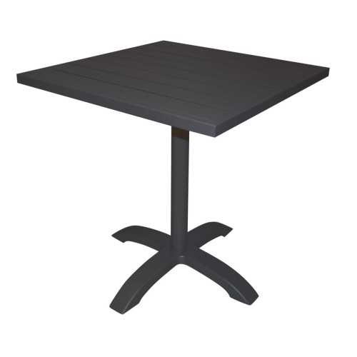 calypso table 70*70 aluminium top slats