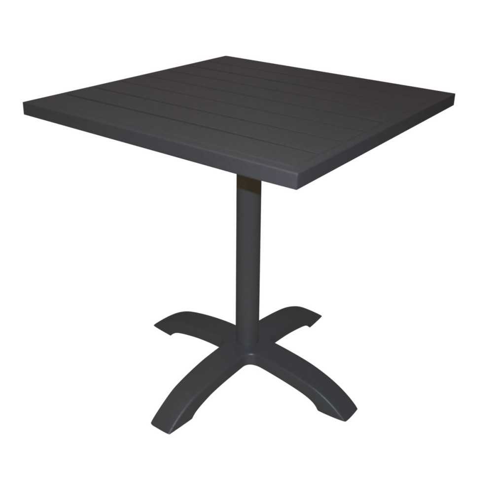 calypso table 70*70 aluminium top slats