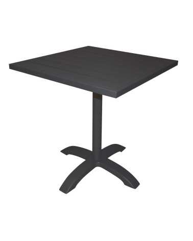 calypso table 70*70 aluminium top slats