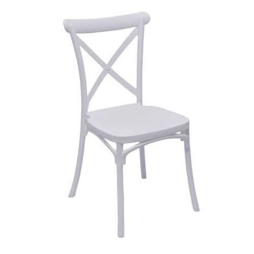 Cross polypropylene chair for kitchen or garden | Mestucò