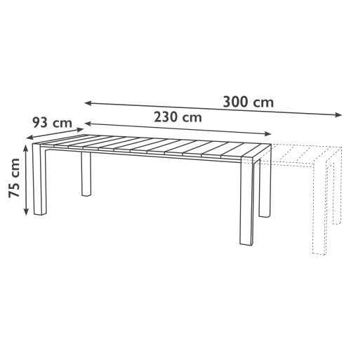 Tavolo allungabile moderno Brooklyn 93x300 | Mestucò