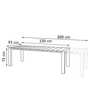 Tavolo allungabile moderno Brooklyn 93x300 | Mestucò