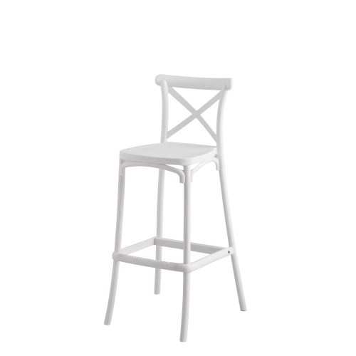 Cross polypropylene stool H75 | Mestucò