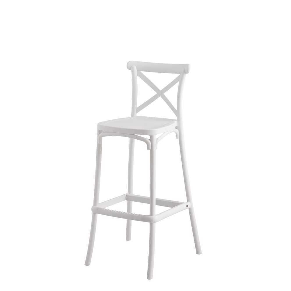 Cross polypropylene stool H75 | Mestucò