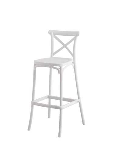 Cross polypropylene stool H75 | Mestucò