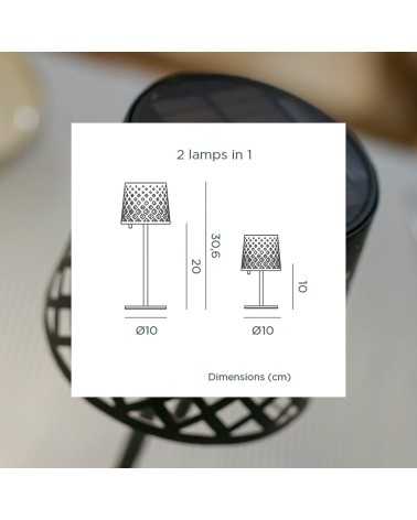 gretita table lamp with solar panel