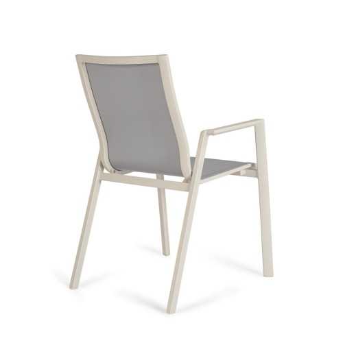 Sedia con braccioli Krion in alluminio e textilene da giardino Mestucò