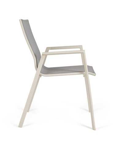 Sedia con braccioli Krion in alluminio e textilene da giardino Mestucò