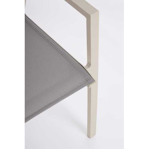Sedia con braccioli Krion in alluminio e textilene da giardino Mestucò