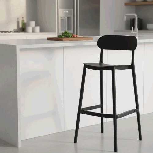 Modern polypropylene stool Viola h 75 | Mestucò