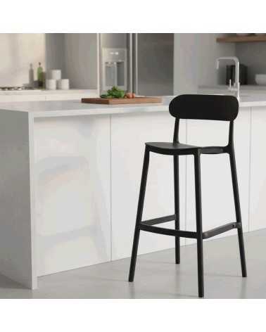 Modern polypropylene stool Viola h 75 | Mestucò