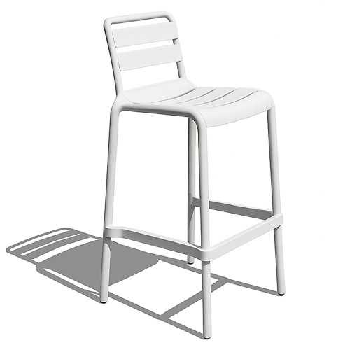 Nina 75 stackable polypropylene stool | Mestucò