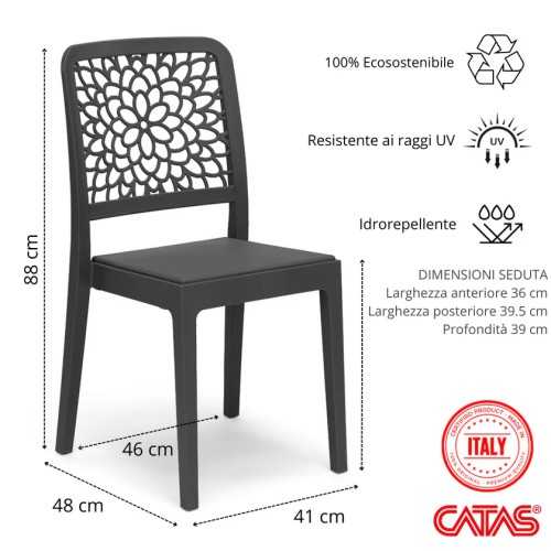 Tiche modern polypropylene chair | Mestucò