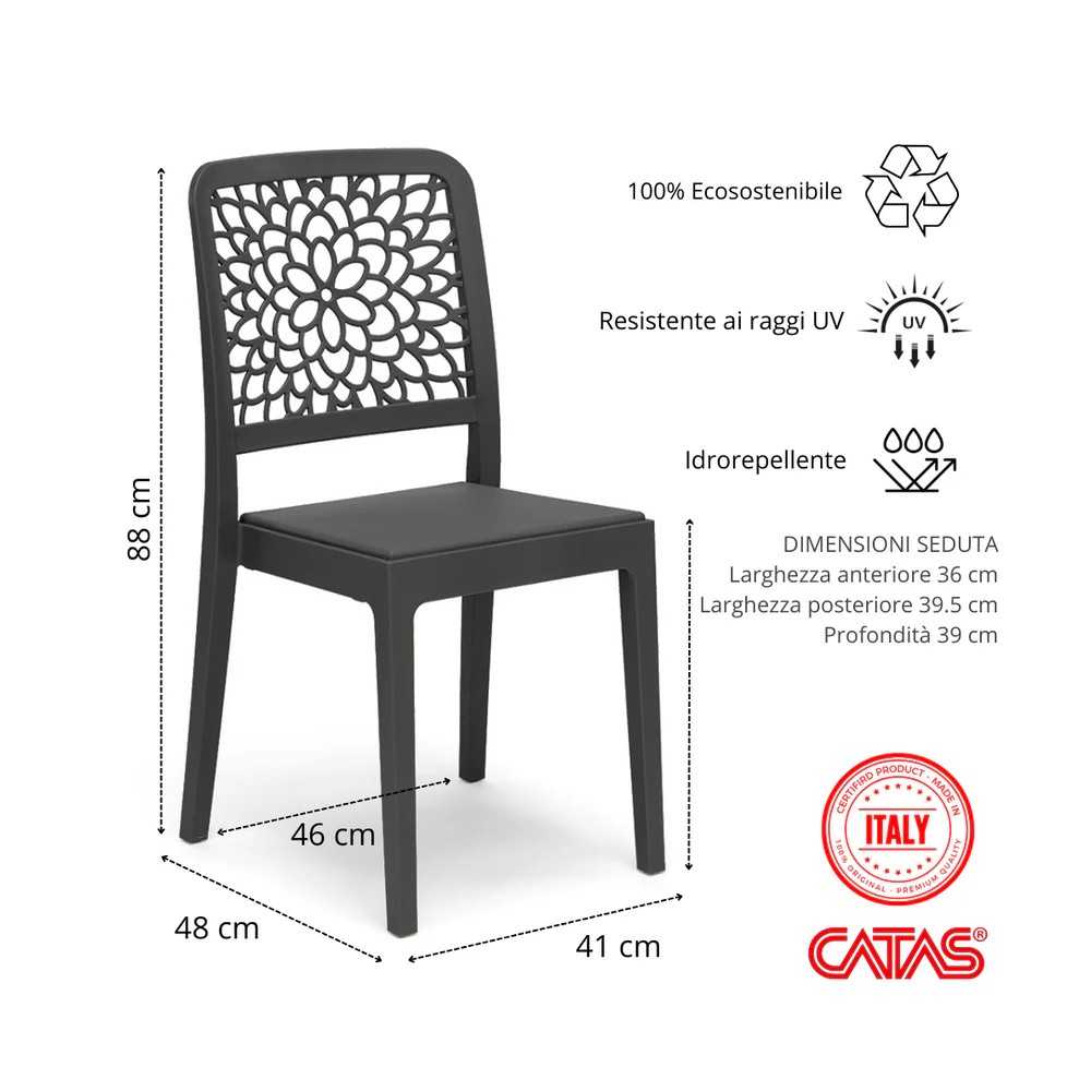 Tiche modern polypropylene chair | Mestucò