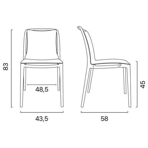 Velair polypropylene kitchen and garden chair | Mestucò
