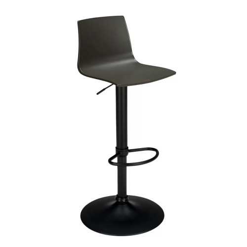 Imola Gas adjustable black modern stool | Mestucò