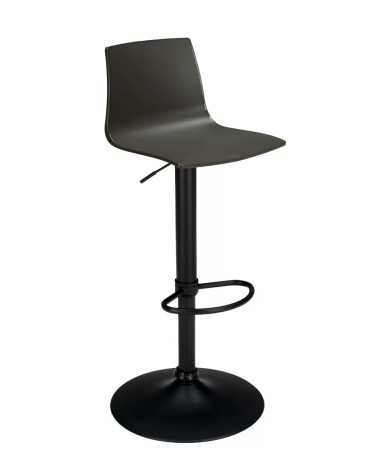 Imola Gas adjustable black modern stool | Mestucò