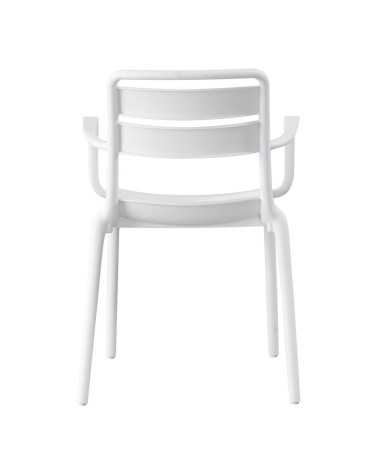 Stackable garden chair Nina with armrests | Mestucò