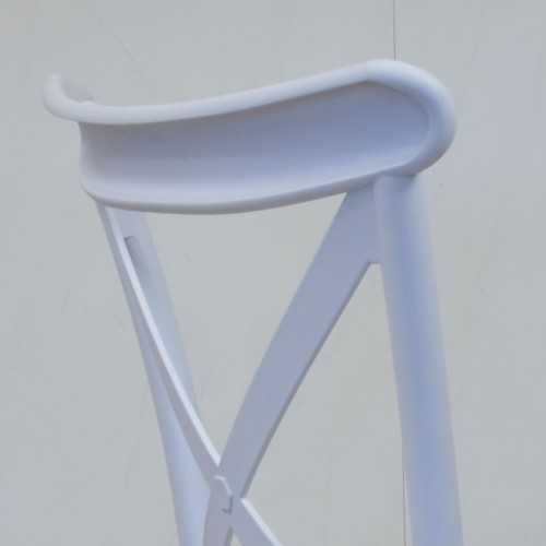 Cross polypropylene chair for kitchen or garden | Mestucò