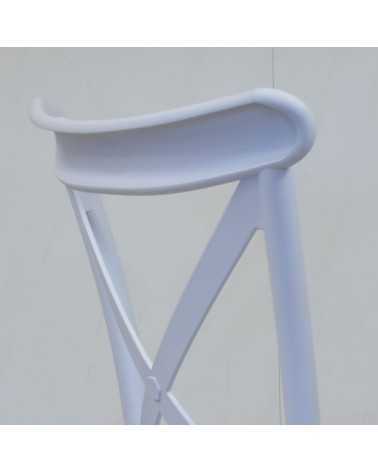 Cross polypropylene chair for kitchen or garden | Mestucò