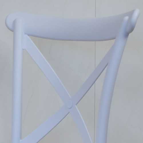 Cross polypropylene chair for kitchen or garden | Mestucò