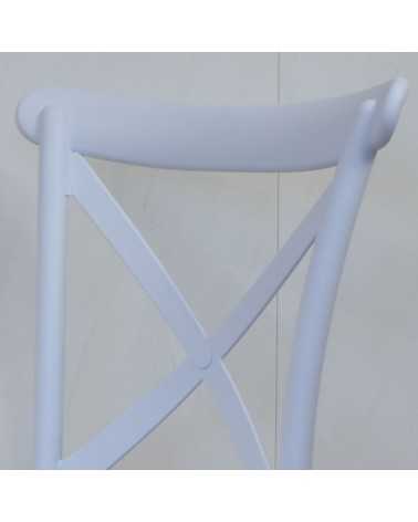 Cross polypropylene chair for kitchen or garden | Mestucò