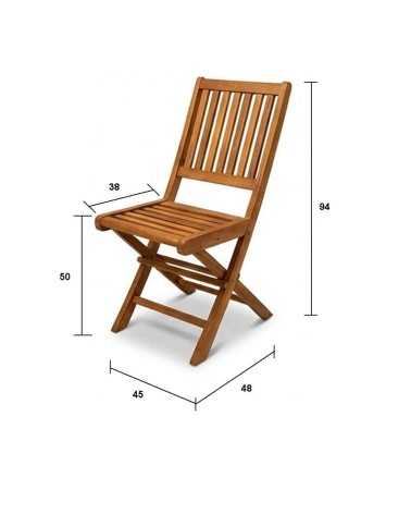 sedia pieghevoloe in teak Cook